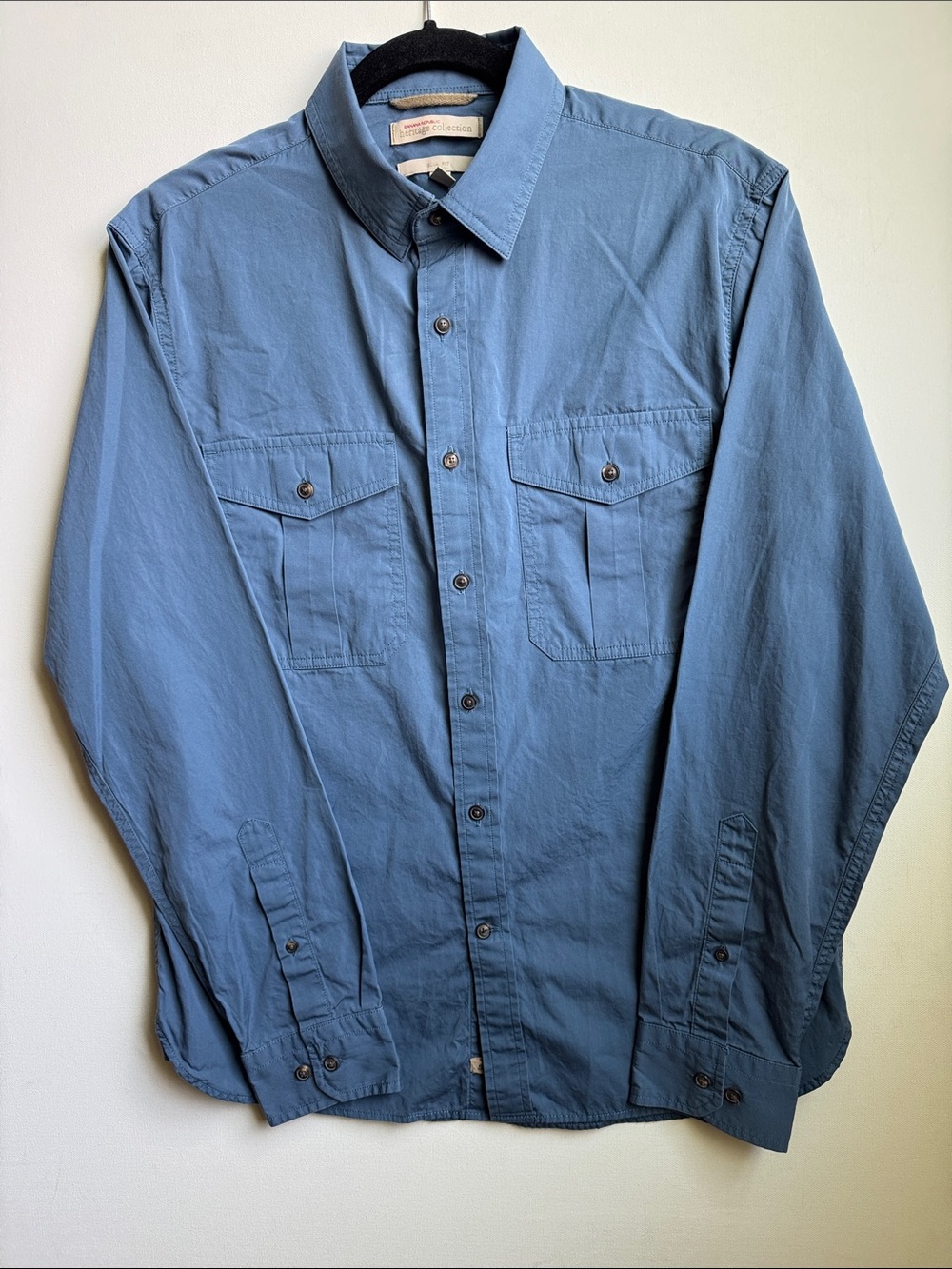 Banana Republic Slate Blue Button-Up Shirt Jacket